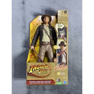 Disney Hasbro Indiana Jones Whip Action Indy Figure with Sounds & Phrases 12"